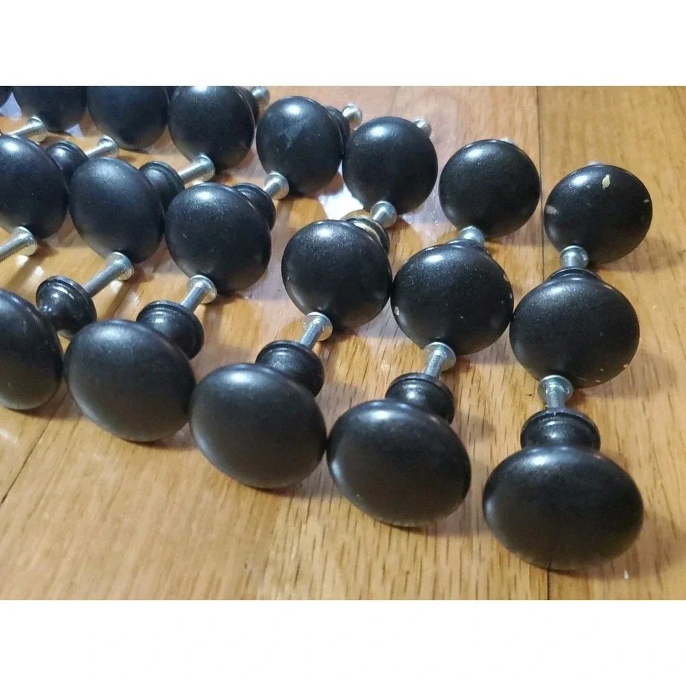 Distressed Cabinet Drawer Pulls Paint on Solid‎ Brass Lot of 33 Preowned
